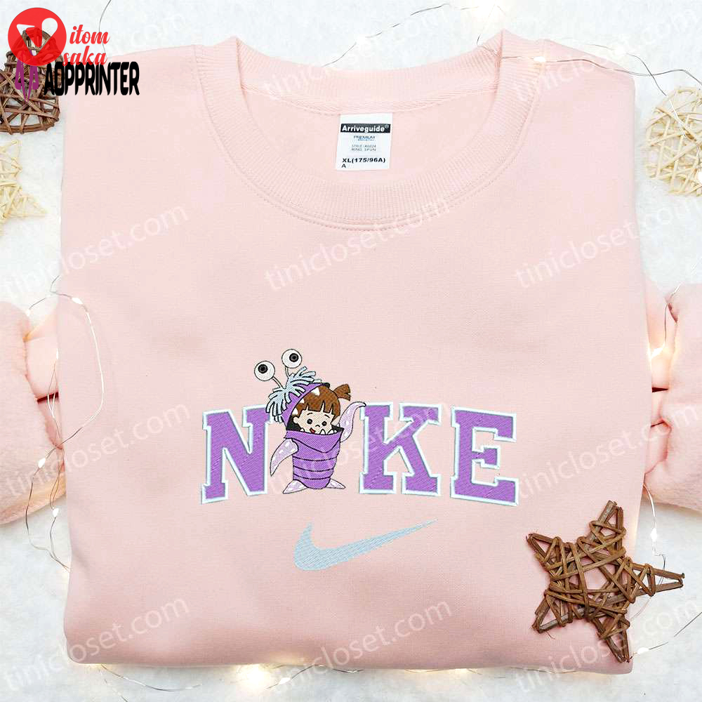 Boo x nike embroidered shirt disney monsters inc hoodie – the best gift idea for disney fans