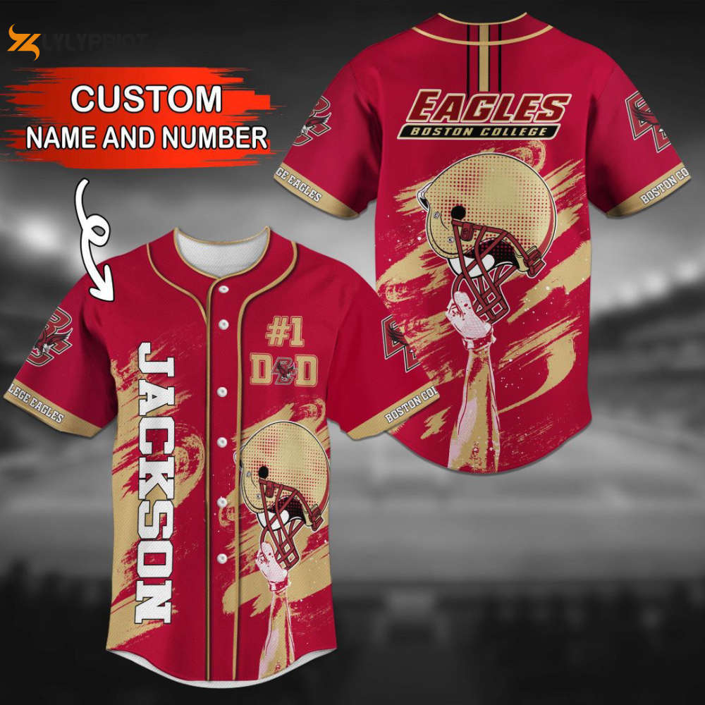 Boston college eagles personalized baseball jersey fan gifts