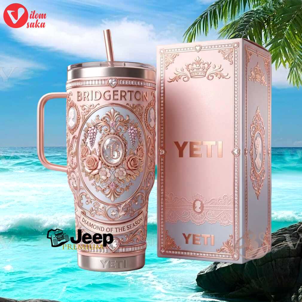 Bridgerton diamond of the season regency style pink floral elegant gifts for women stainless steel insulated tumbler