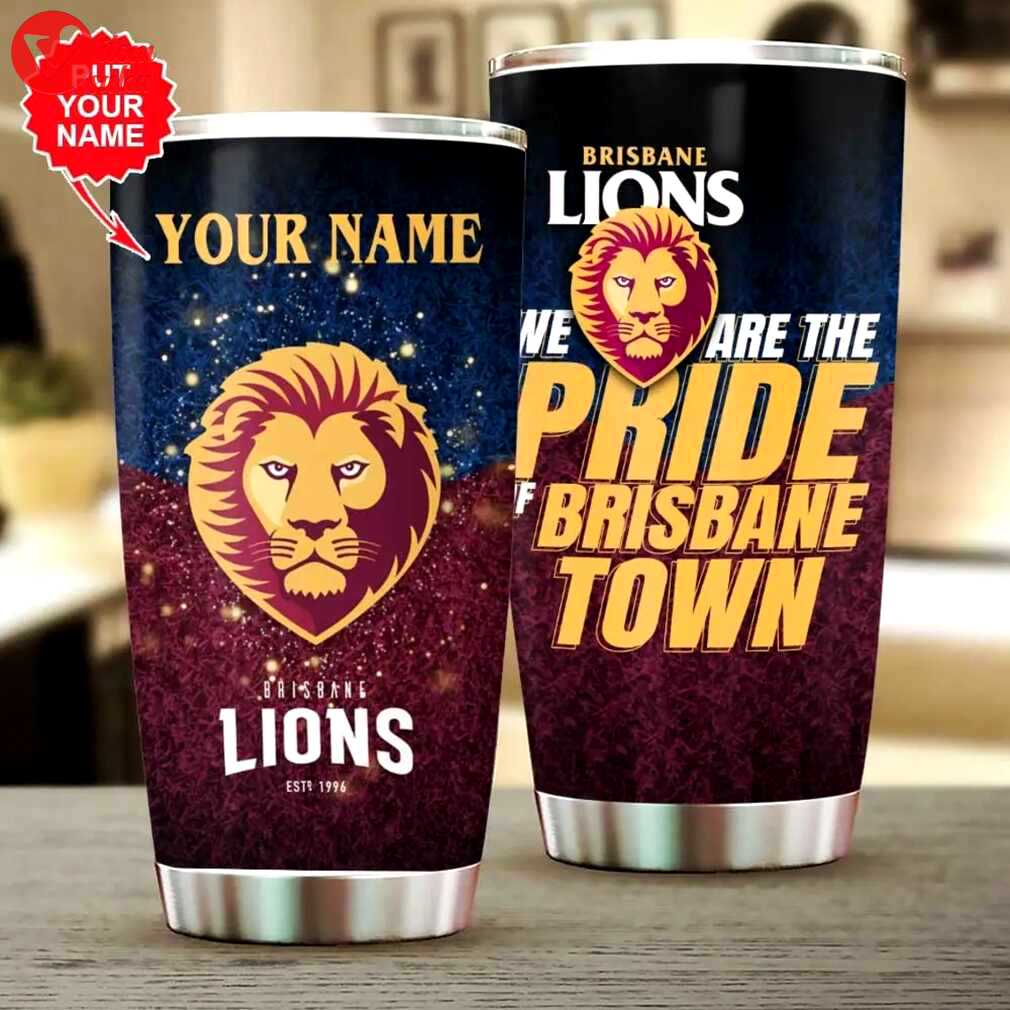 Brisbane lions stainless steel travel tumbler
