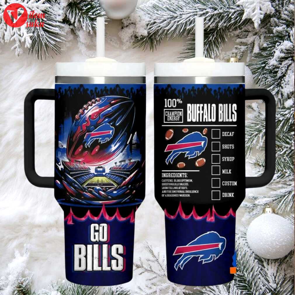 Buf bills champion energy tumbler handle cup 40oz
