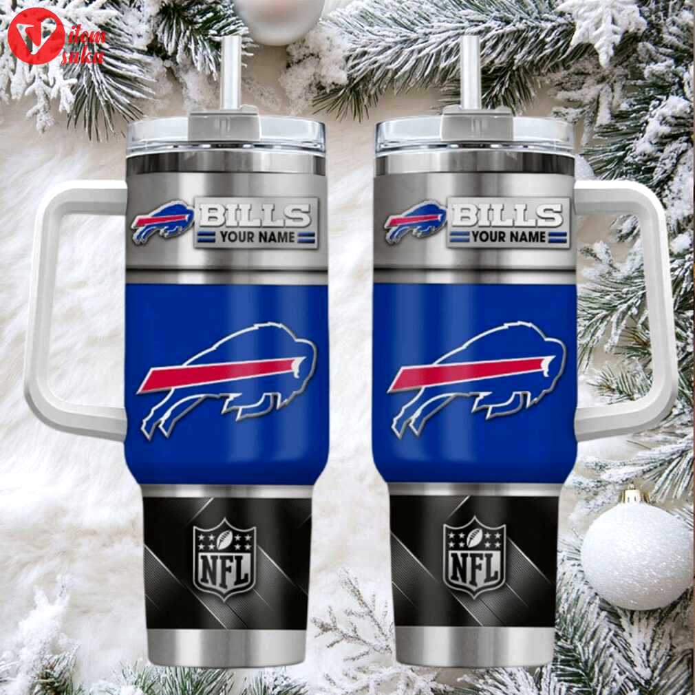 Buf bills custom stanley cup 40oz. stainless steel travel tumbler with handle