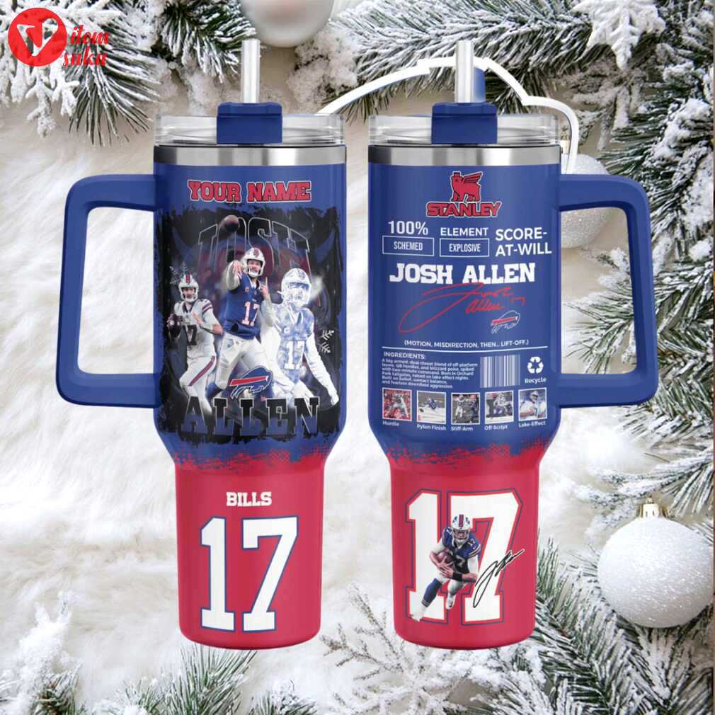 Buf bills ultimate football custom stanley game day stainless steel tumbler 40oz 30oz with handle