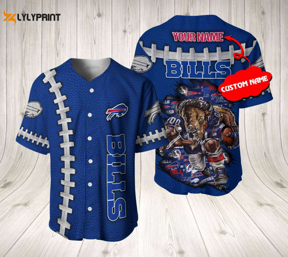 Buffalo bills personalized baseball jersey