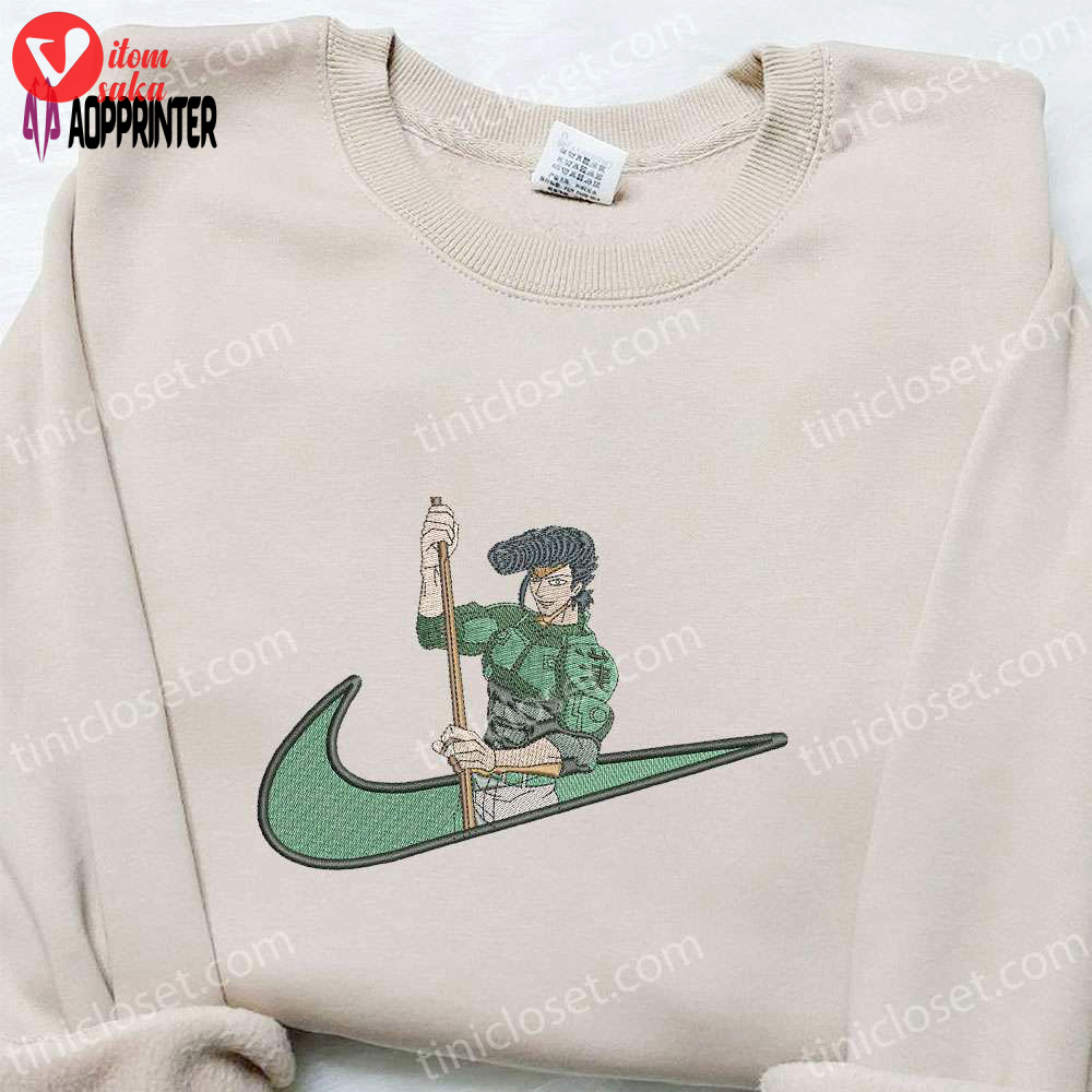 Bulat x swoosh anime embroidered shirt: akame ga kill! t-shirt perfect family gift