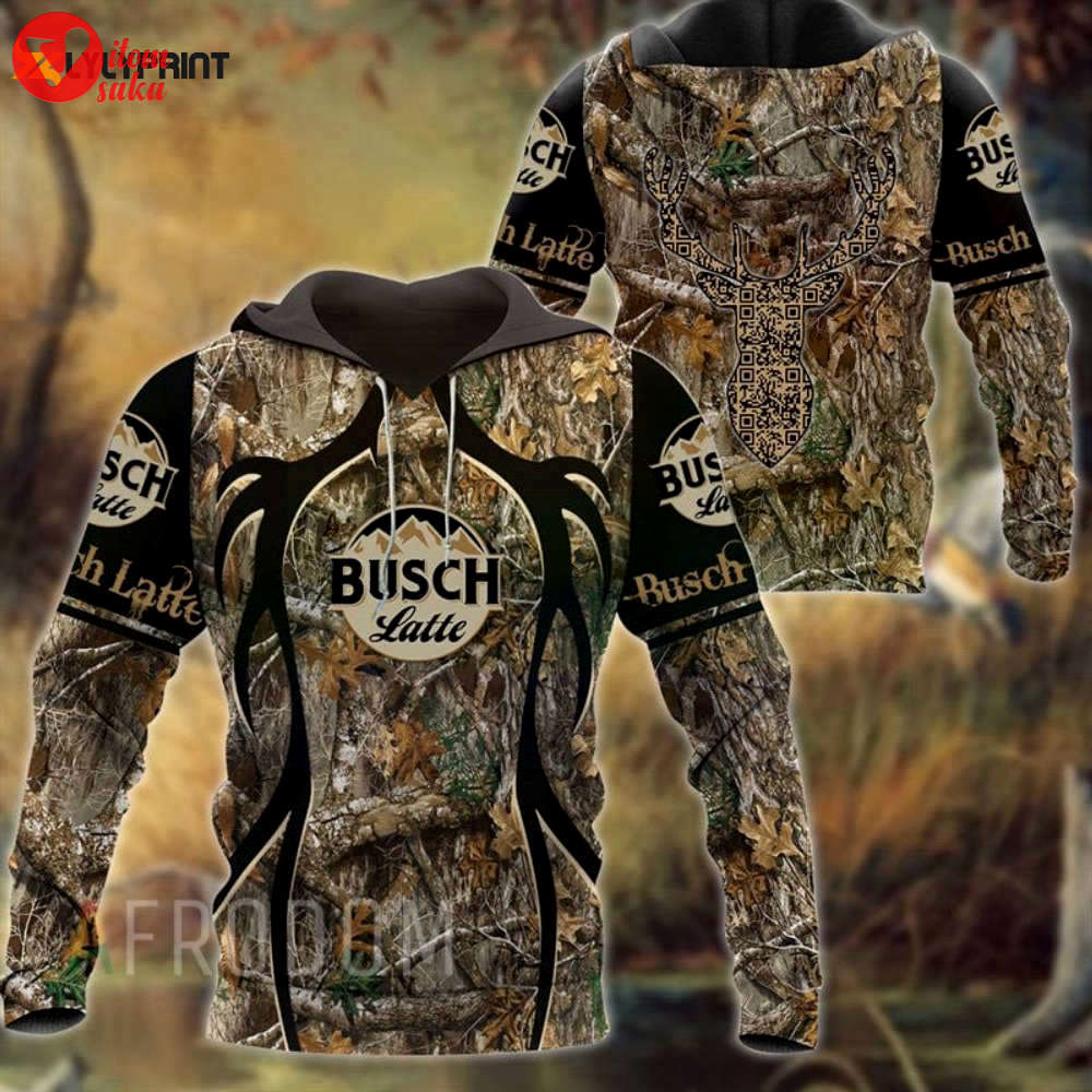 Busch latte deer hunting unisex 3d all over print hoodie, zip hoodie
