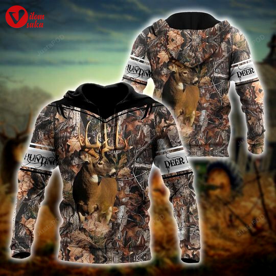 Camouaflage deer hunter awesome 3d all over printed hoodie, zip- up hoodie