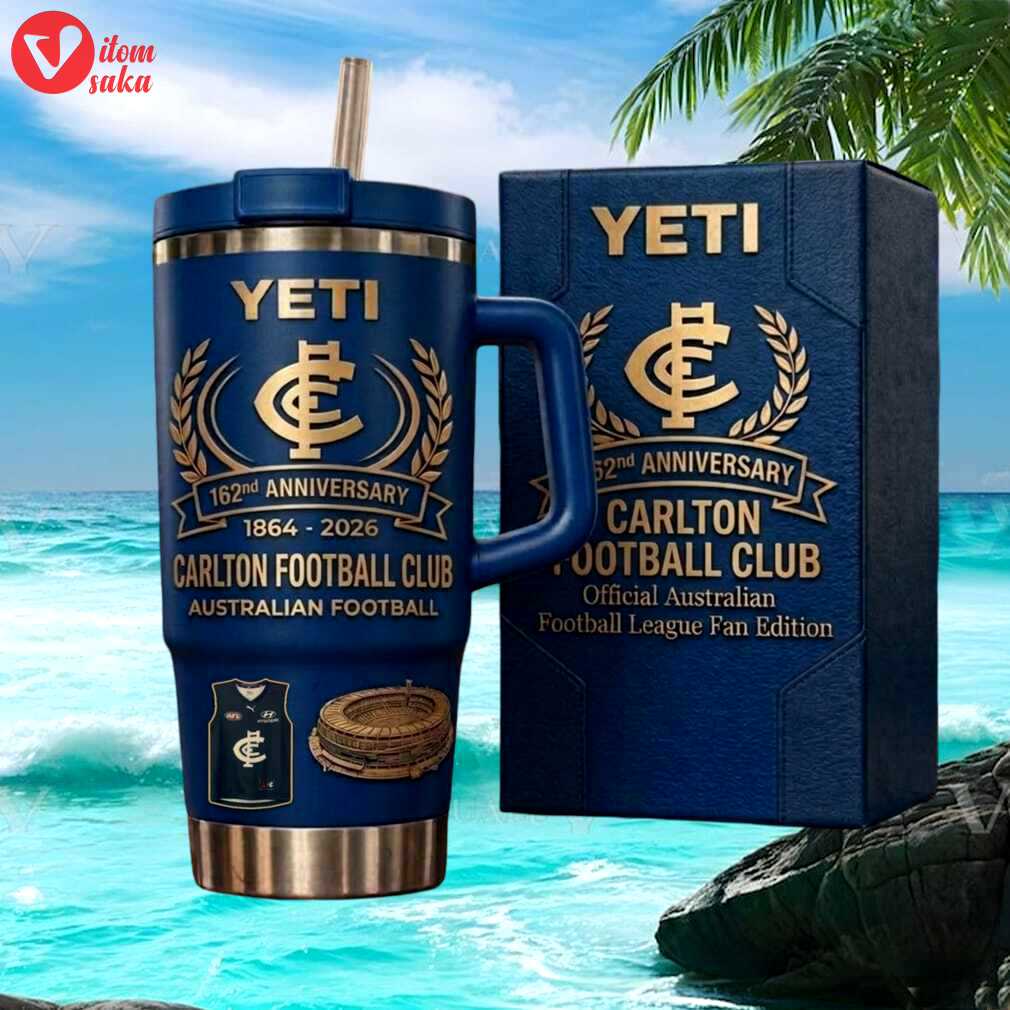 Carlton football club 162nd anniversary afl fan edition blue 40oz tumbler