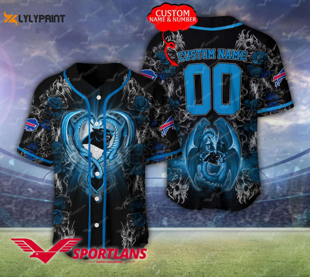 Carolina panthers personalized baseball jersey