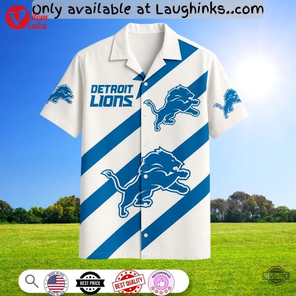 Casual detroit lions hawaiian shirt