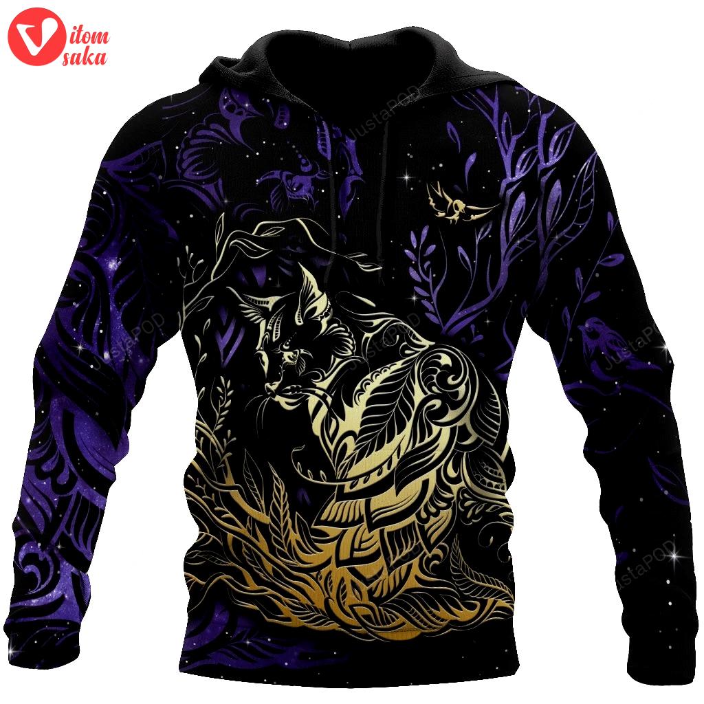 Cat tattoos 3d all over printed hoodie, zip- up hoodie