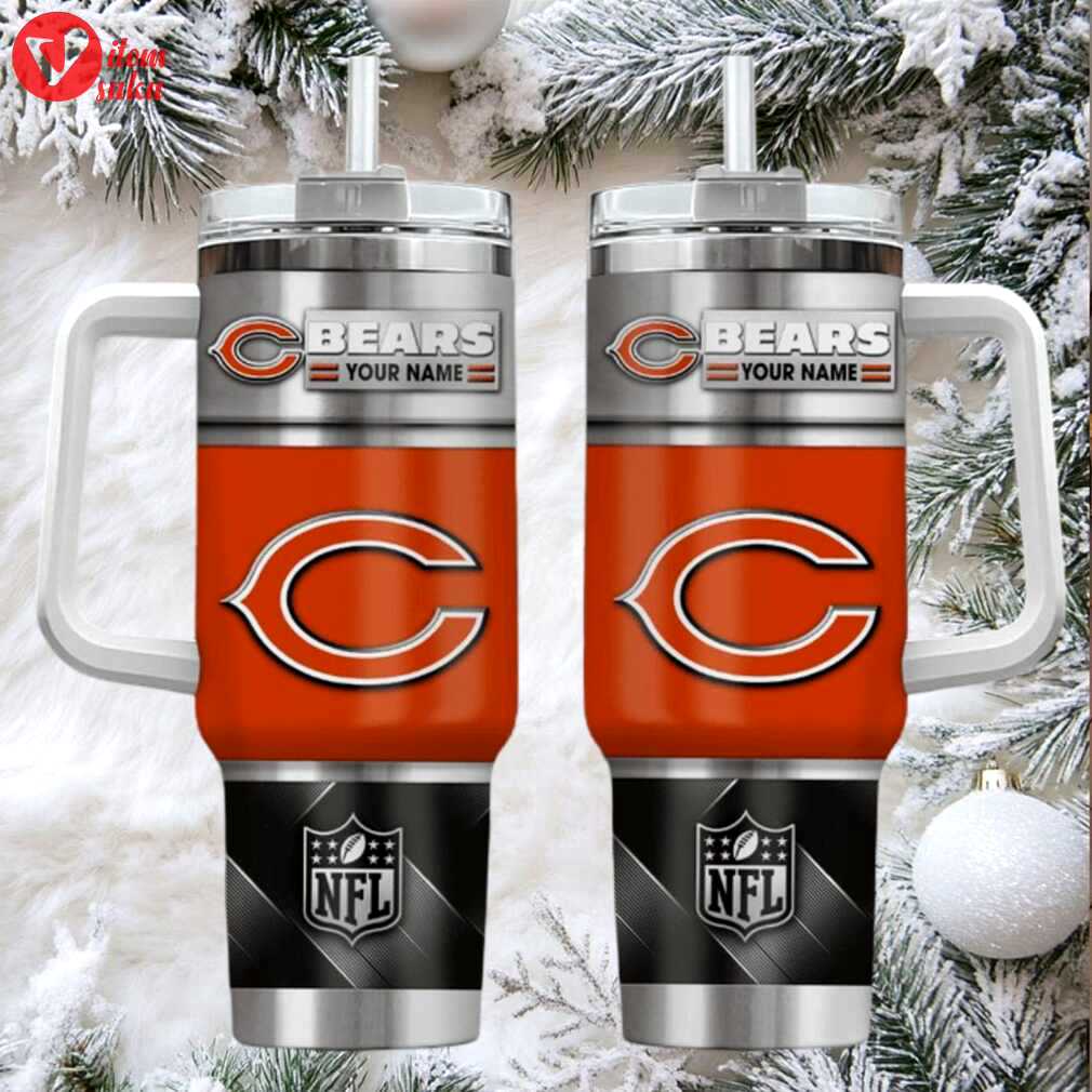 Chi bears custom stanley cup 40oz. stainless steel travel tumbler with handle