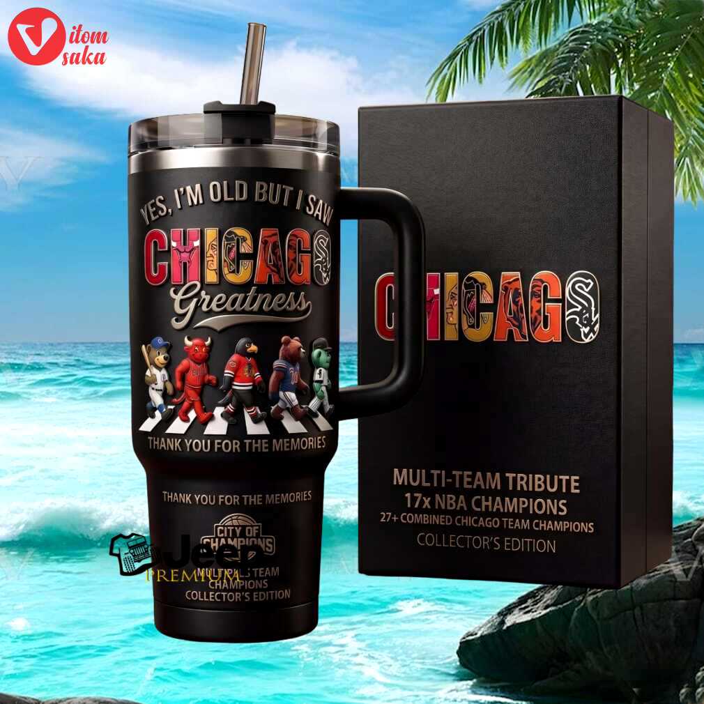 Chicago greatness multi team 17x nba champions city of champions collector edition stainless steel insulated tumbler