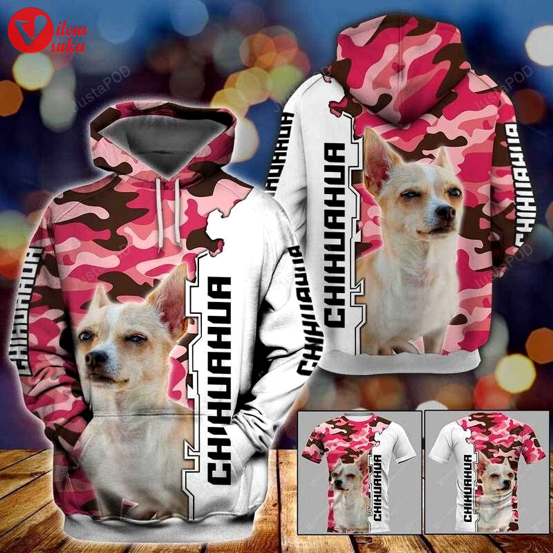 Chihuahua dog 3d all over printed hoodie, zip- up hoodie