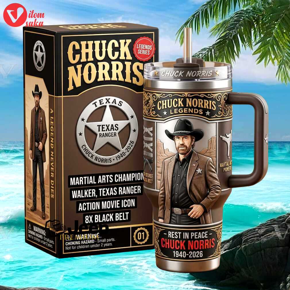Chuck norris legends martial arts champion action movie icon fan gift stainless steel insulated tumbler
