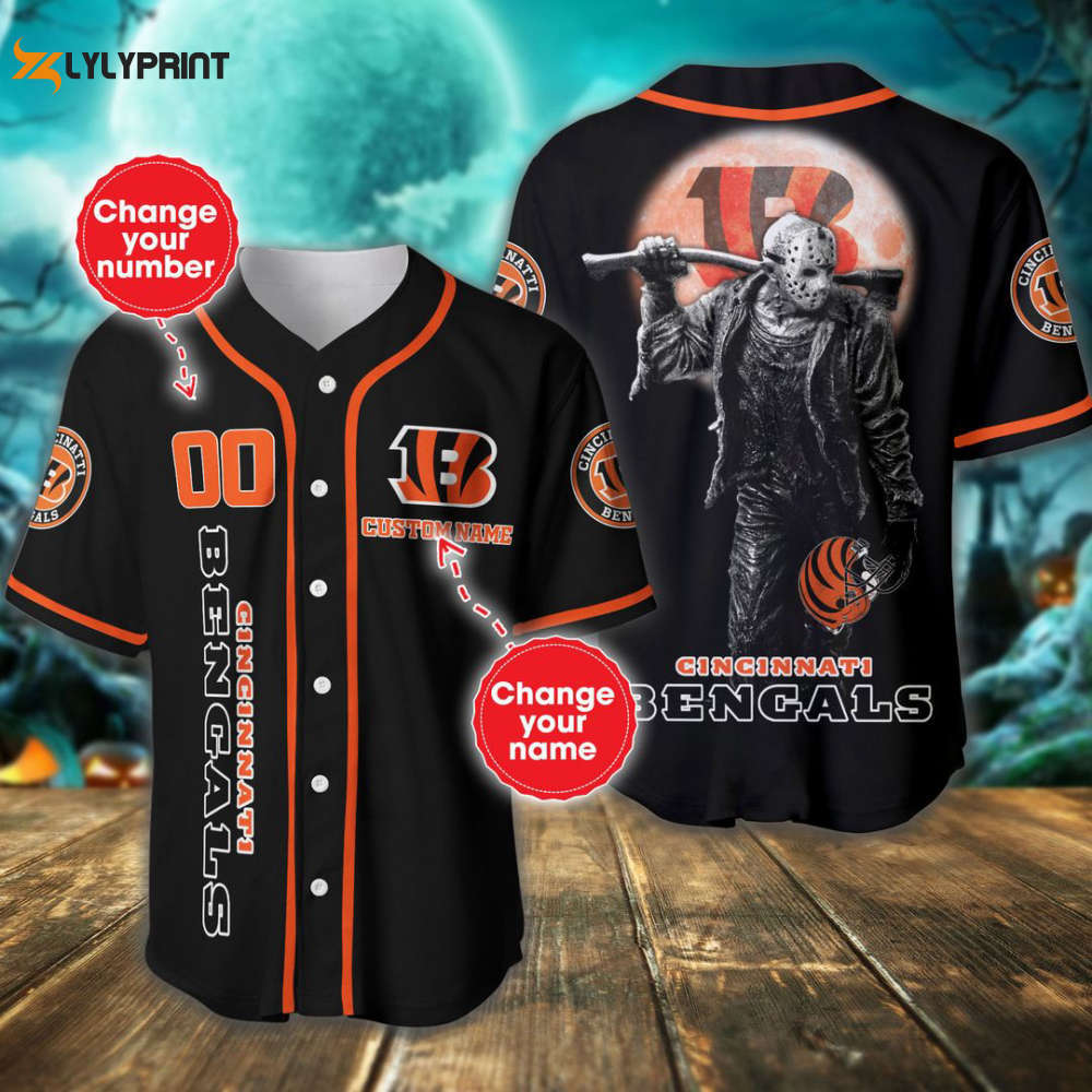 Cincinnati bengals personalized baseball jersey