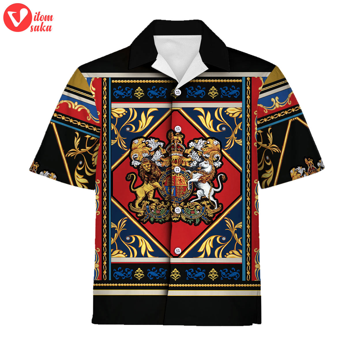 Coat of arms yellow lion hawaiian shirt polo shirt – stormmerch exclusive