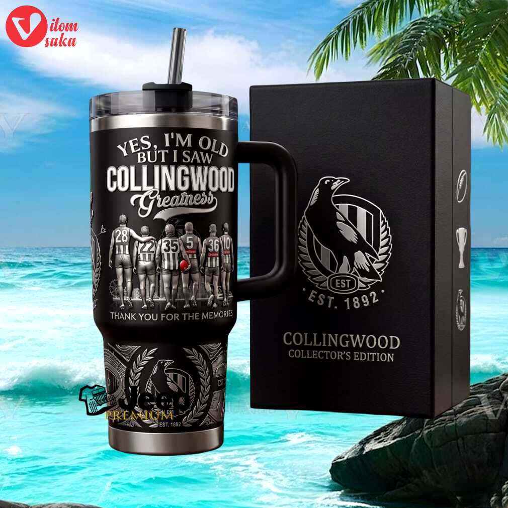 Collingwood greatness est 1892 afl legends memories vintage fan gift stainless steel insulated tumbler