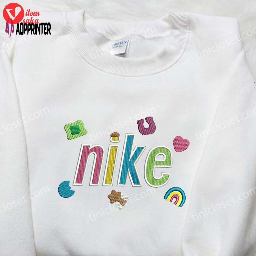 Colors rainbow x nike embroidered shirt: custom brand design