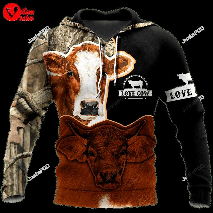 Cow camouflage cool 3d all over printed hoodie, zip- up hoodie