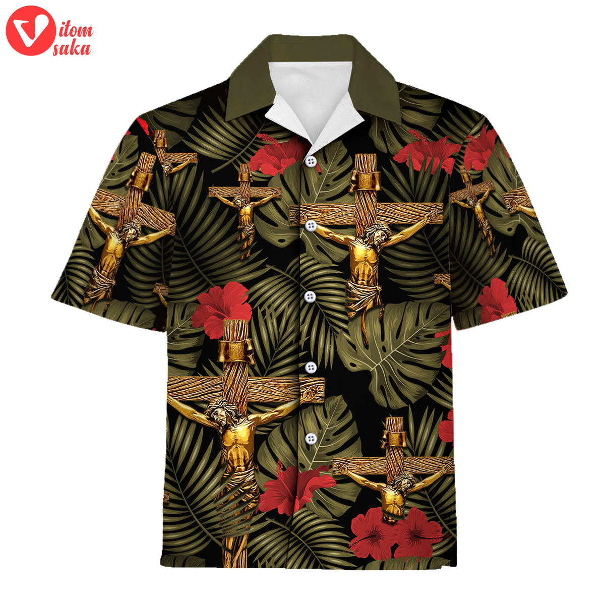 Crucifixion of christ hawaiian shirt – stormmerch exclusive