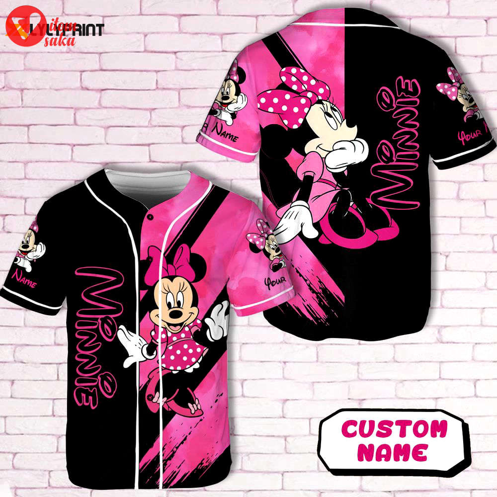Custom name disney colors baseball jersey