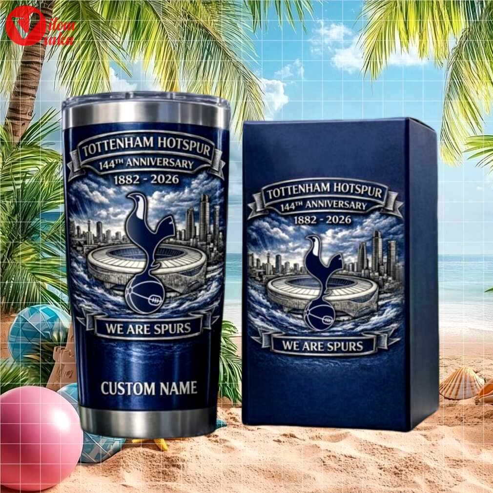 Custom name tottenham hotspur 144th anniversary commemorative tumbler