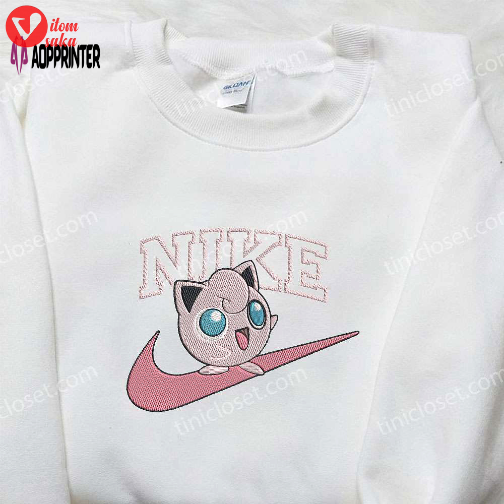 Custom nike x jigglypuff embroidered shirt – pokémon inspired design