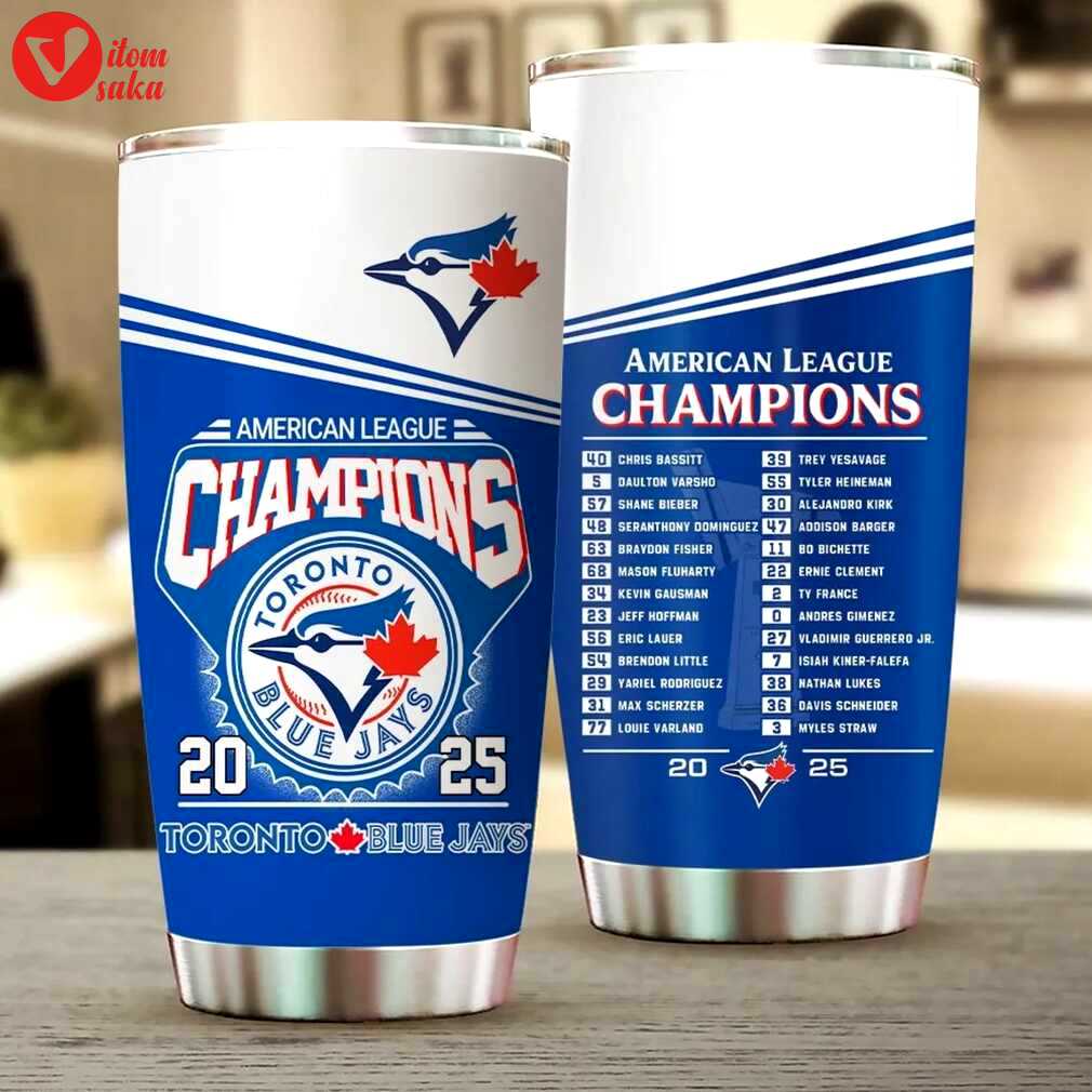 Customizable toronto blue jays player roster travel tumbler