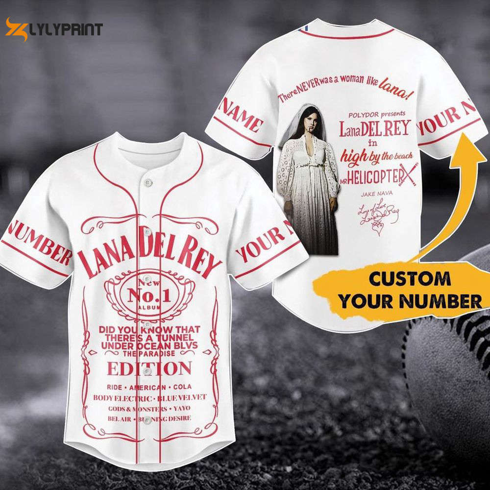 Customized lana del rey baseball jersey