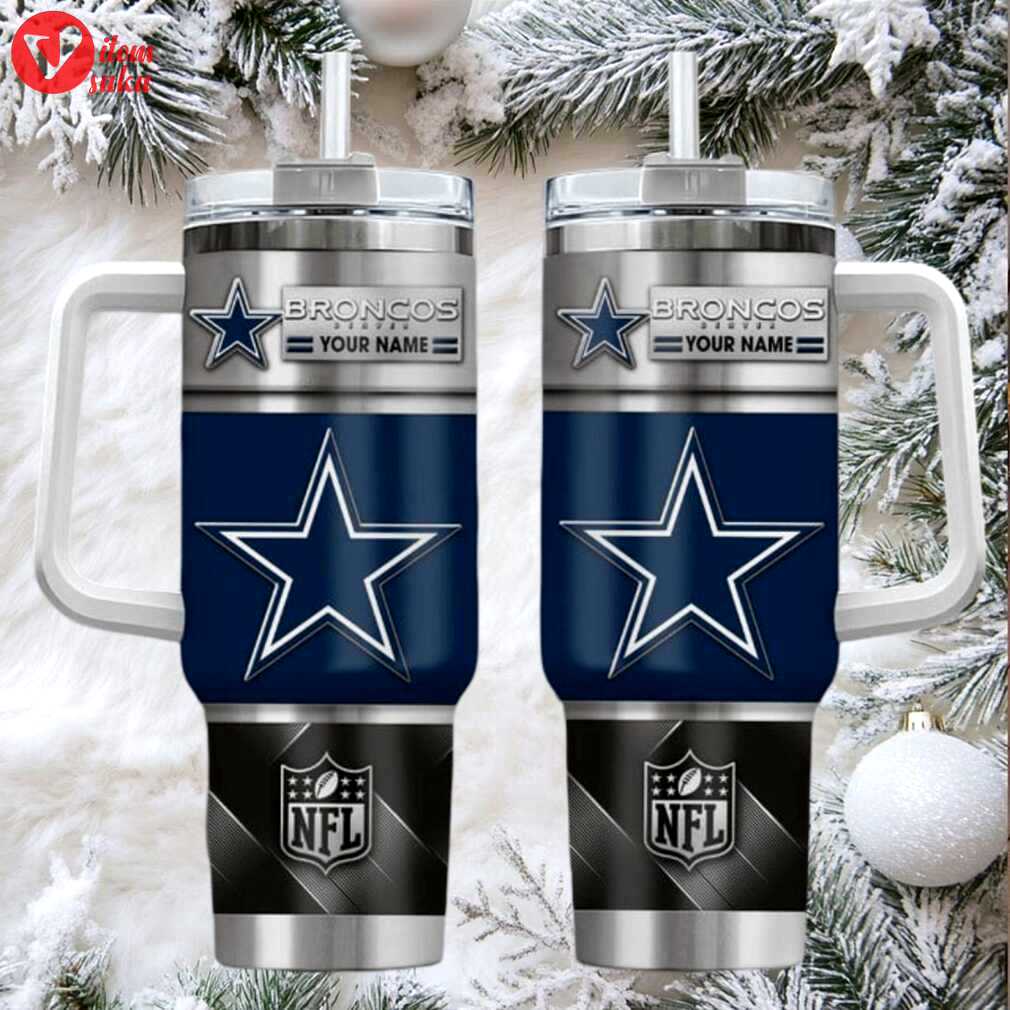 Dal cowboys custom stanley cup 40oz. stainless steel travel tumbler with handle
