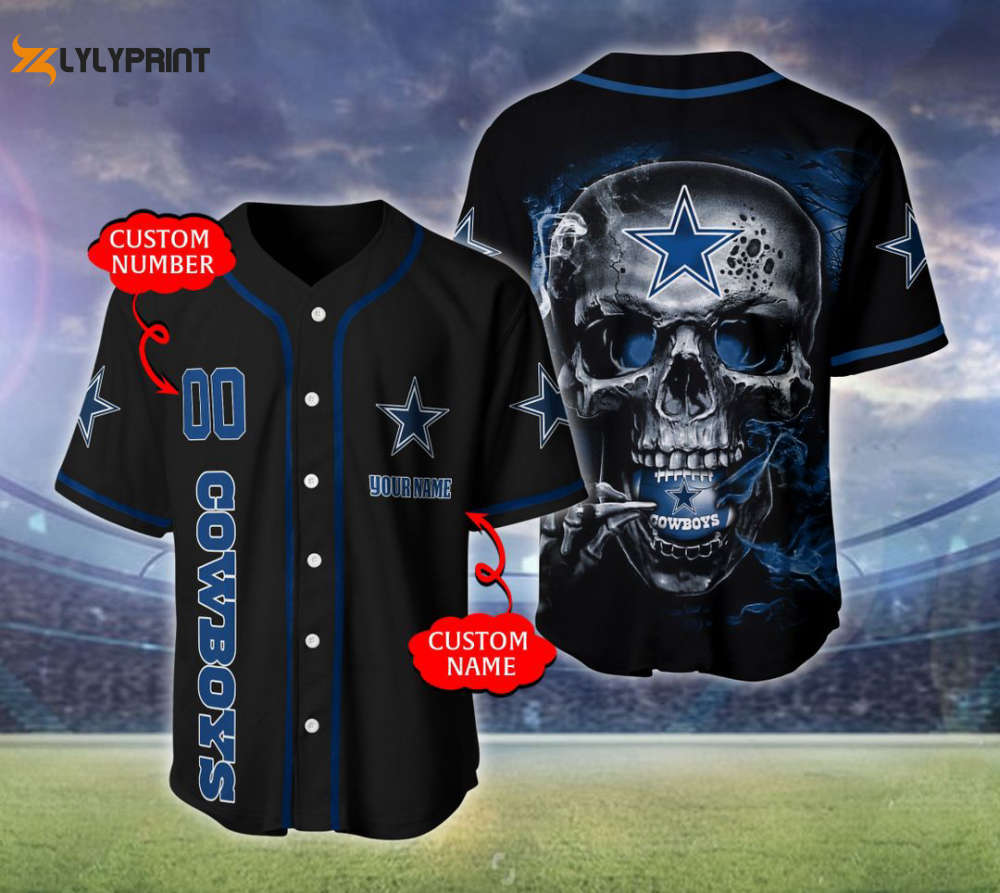 Dallas cowboys personalized baseball jersey fan gifts