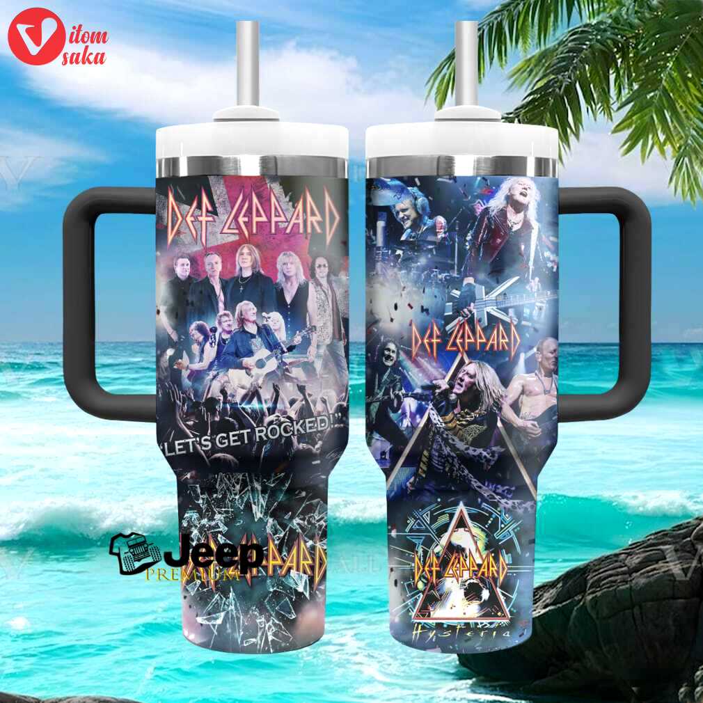 Def leppard hysteria tour let’s get rocked band fan gift stainless steel insulated tumbler