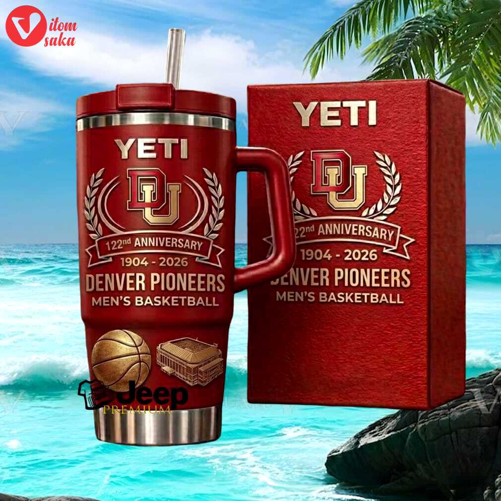 Denver pioneers men’s basketball 122nd anniversary 1904 2026 vintage sports fan 40oz stainless steel insulated tumbler
