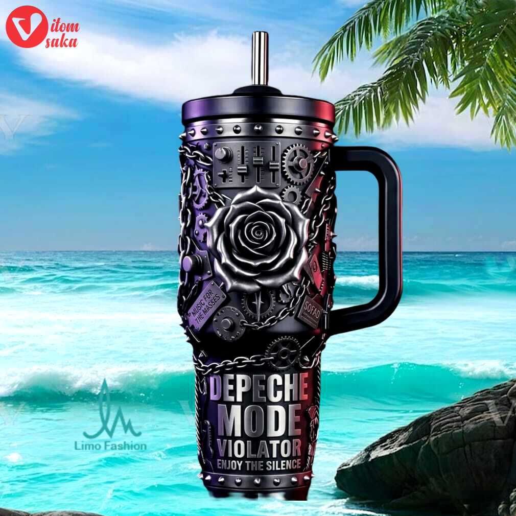 Depeche mode violator enjoy the silence retro music fan stainless steel insulated tumbler