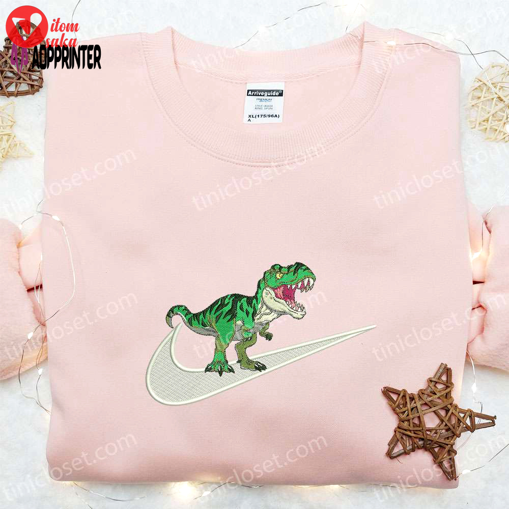 Dinosaur x nike: embroidered shirt animal hoodie & inspired t-shirt