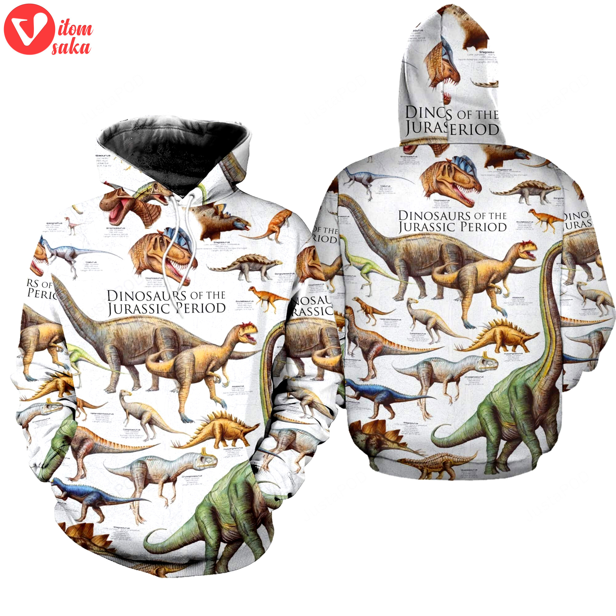 Dinosaurs of the jurassic period 3d all print hoodie, zip- up hoodie
