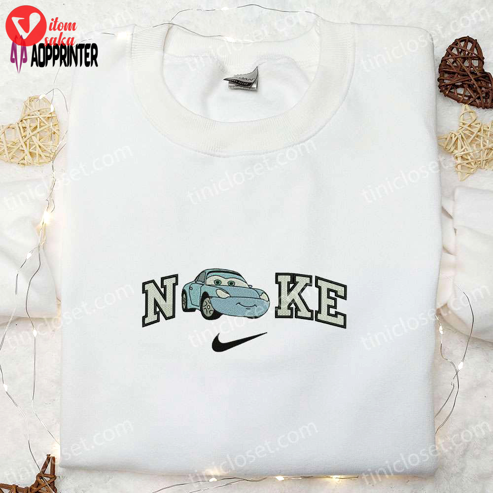 Disney cars sally sweatshirt: nike x disney pixar embroidered hoodie & custom t-shirt