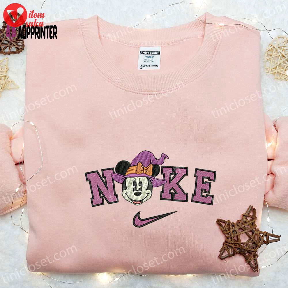 Disney halloween embroidered hoodie sweatshirt & t-shirt: nike x minnie mouse & inspired collection