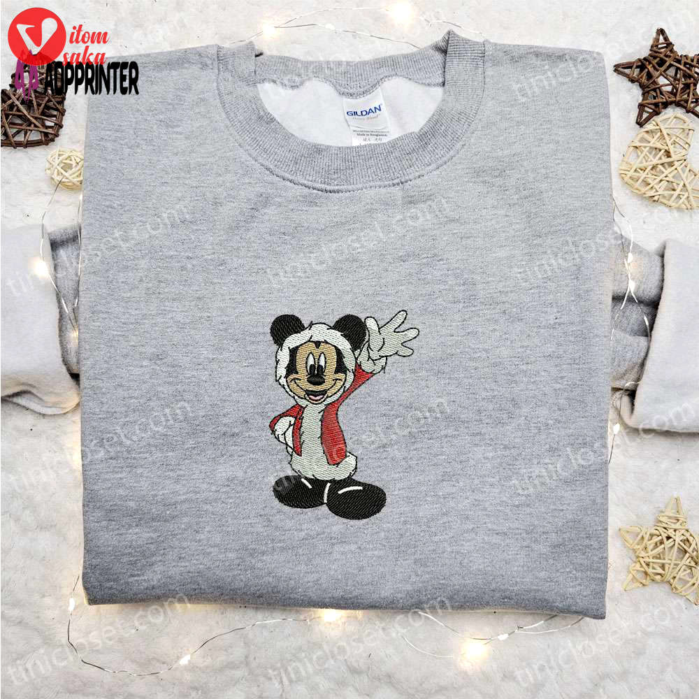 Disney mickey mouse christmas hoodie & t-shirt: best embroidered gift ideas