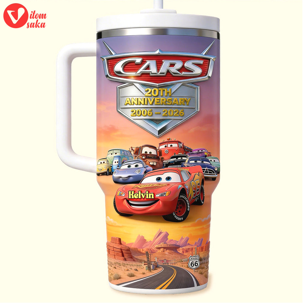 Disney pixar cars 20th anniversary lightning mcqueen 40oz tumbler