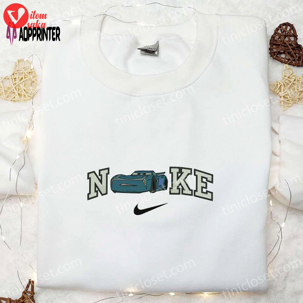 Disney pixar cars nike embroidered sweatshirt hoodie & t-shirt: exclusive collection for fans