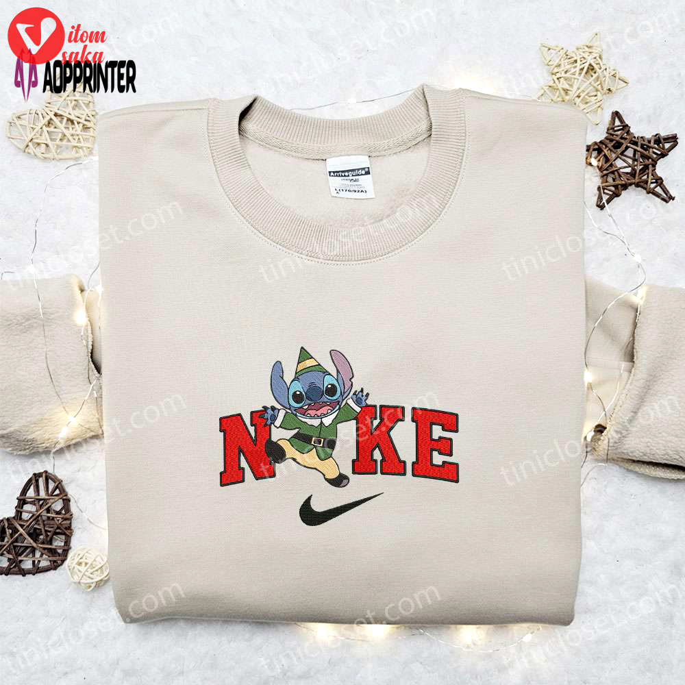 Disney x nike stitch noel christmas sweatshirt – festive embroidered shirt best gift ideas