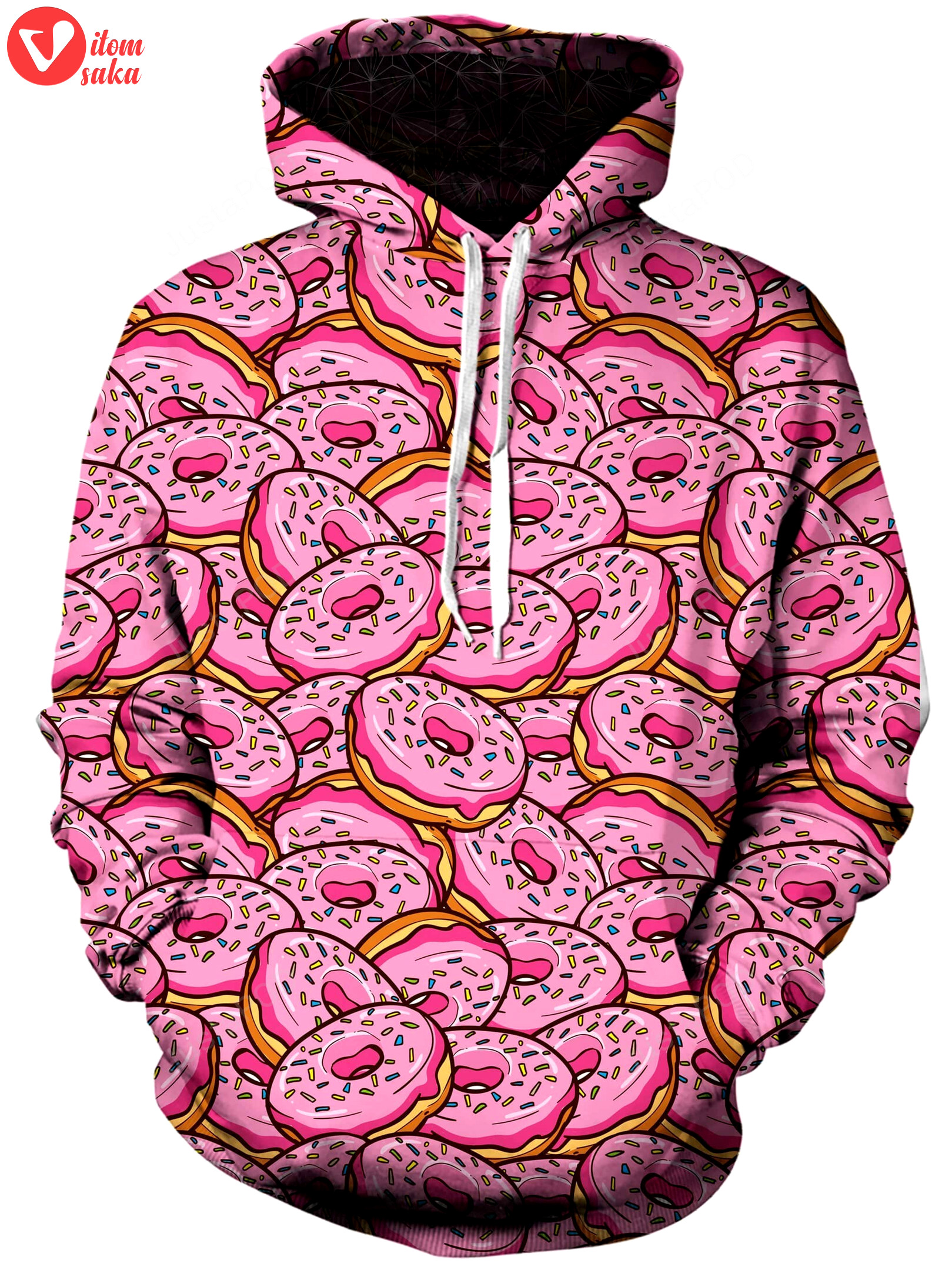 Donut pile 3d all print hoodie, zip- up hoodie