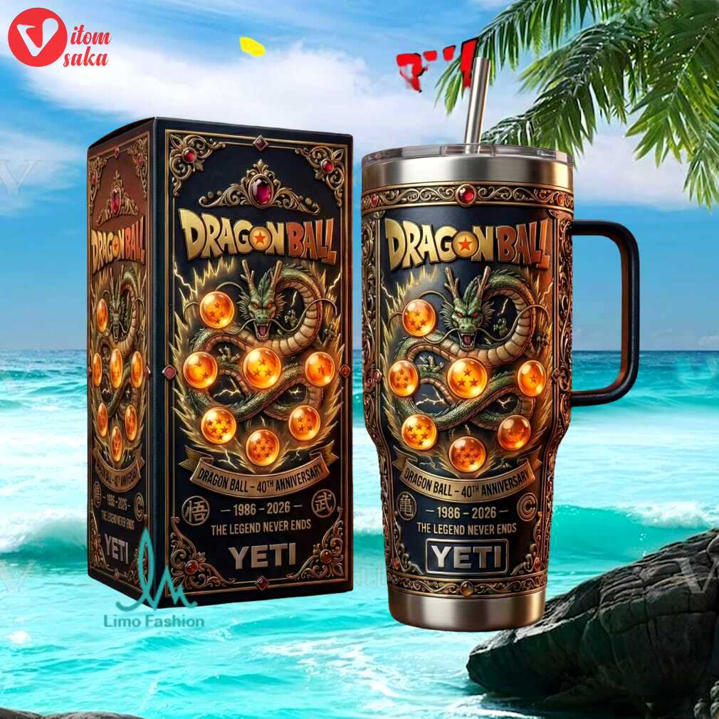 Dragon ball 40th anniversary 1986 2026 shenron vintage gifts for anime fans stainless steel insulated tumbler