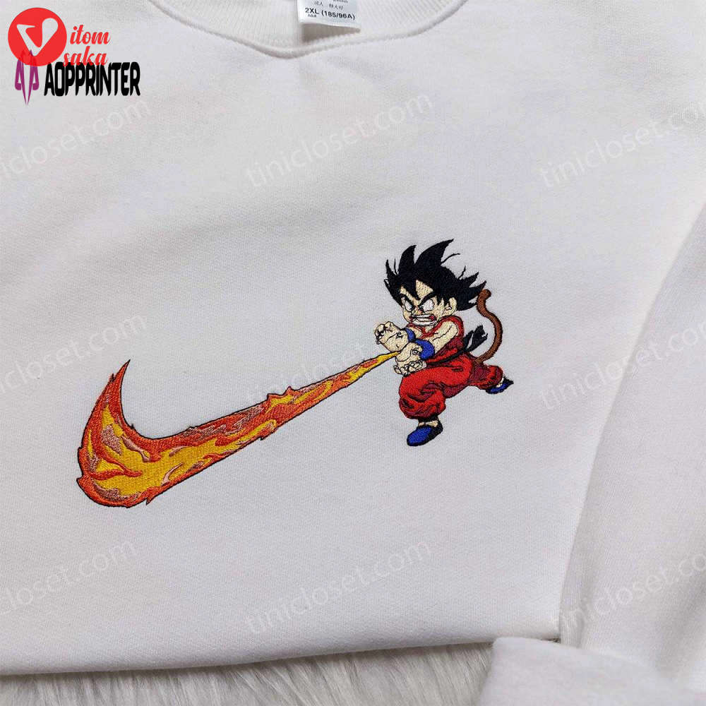 Dragon ball anime embroidered shirt sweatshirt & hoodie songoku nike collection