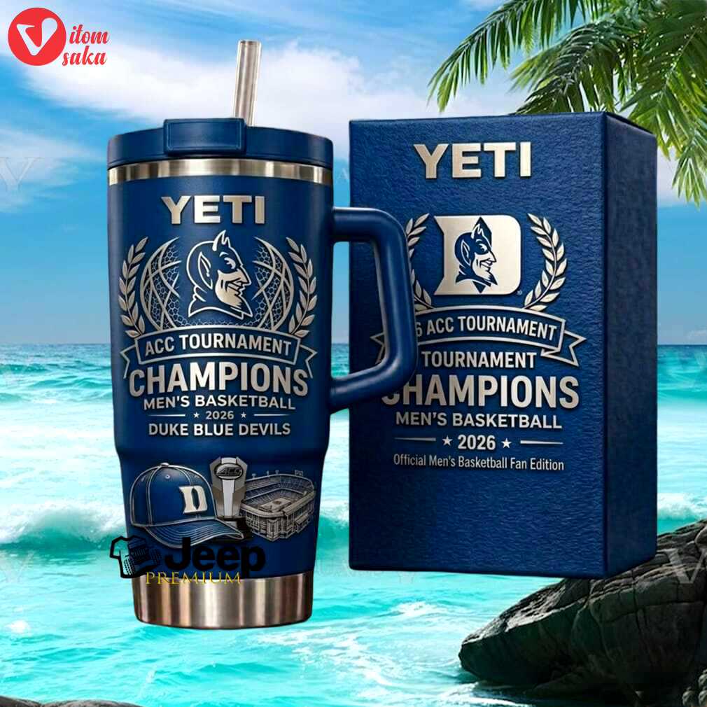 Duke blue devils 2026 acc tournament champions men’s basketball fan gift stainless steel insulated tumbler