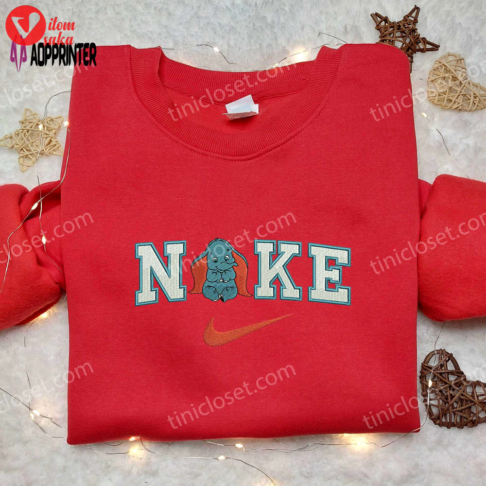 Dumbo x nike embroidered shirt: custom unique design for nike fans!
