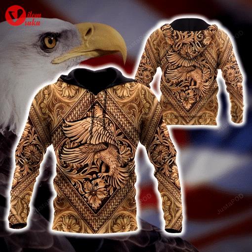 Eagle fly 3d all over print hoodie, zip-up hoodie