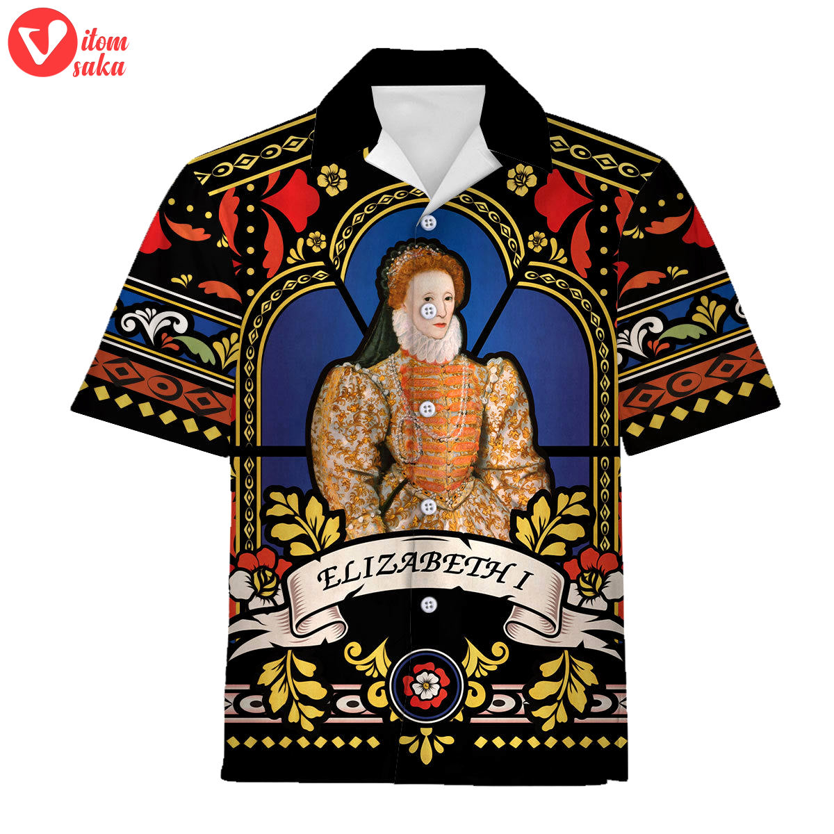 Elizabeth i of england hawaiian shirt polo shirt – stormmerch exclusive